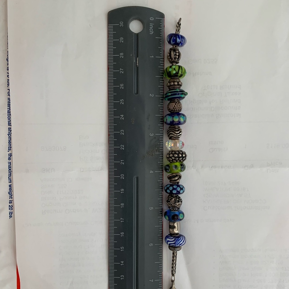 Sterling Silver Trollbead Bracelet